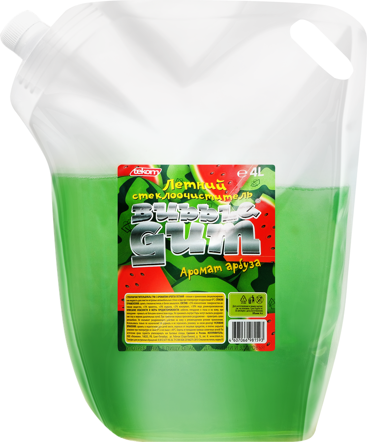 Стеклоочиститель летний BUBBLE GUM Арбуз, 4л