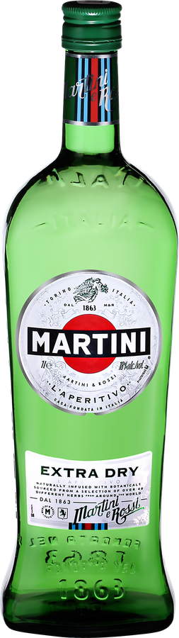 Напиток ароматизированный MARTINI Extra Dry белый экстра сухой, 1л