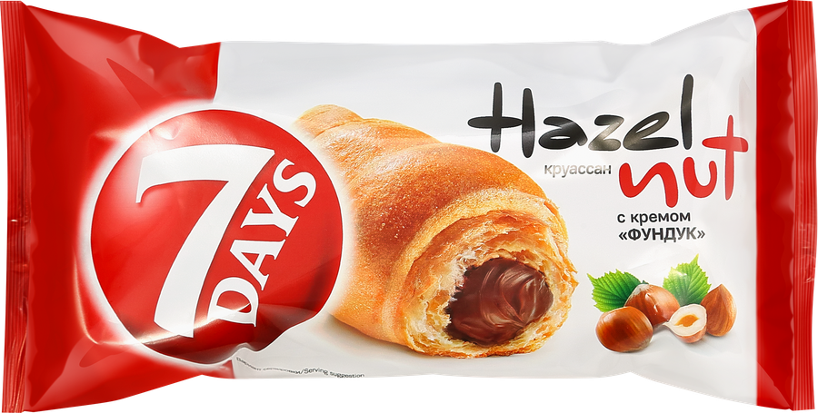 Круассан 7DAYS с кремом фундук, 65г