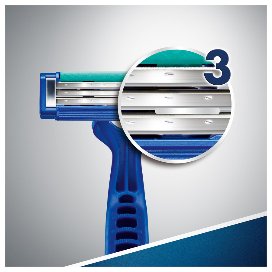 Станок для бритья одноразовый GILLETTE Disposable Blue Simple 3, 4шт, предпросмотр