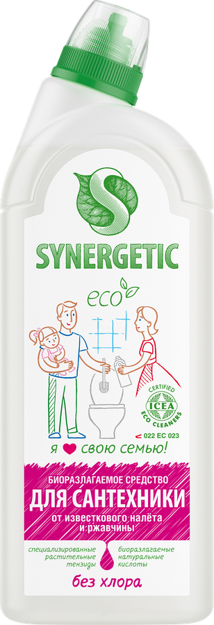 Средство для мытья сантехники SYNERGETIC, 1л