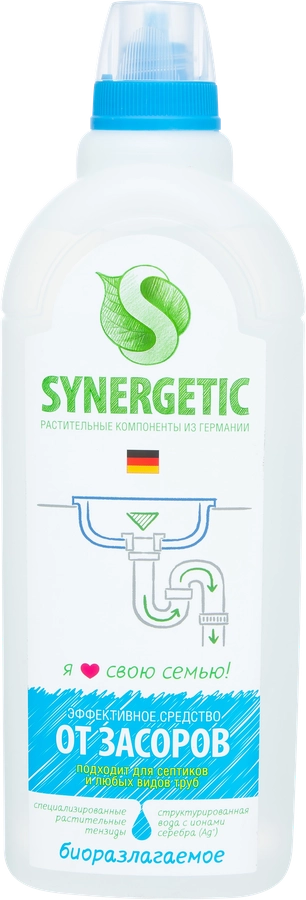 Средство для чистки труб SYNERGETIC, 1л