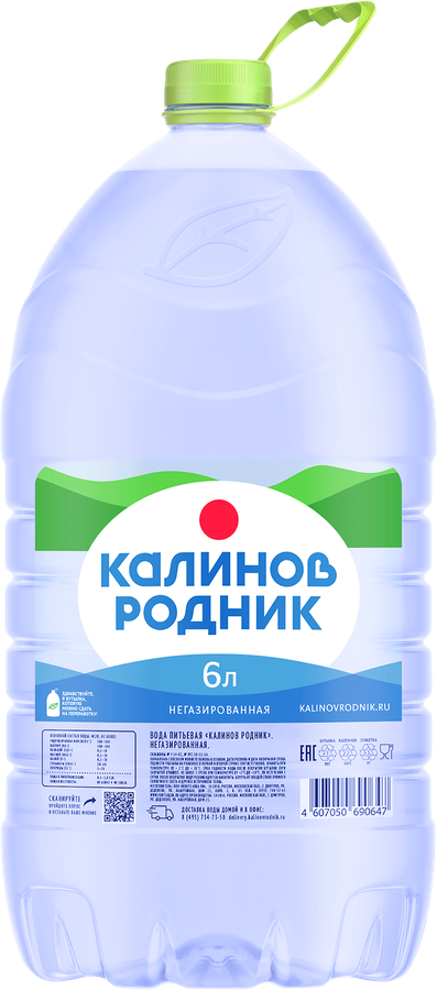 Вода питьевая КАЛИНОВ РОДНИК негазированная, 6л