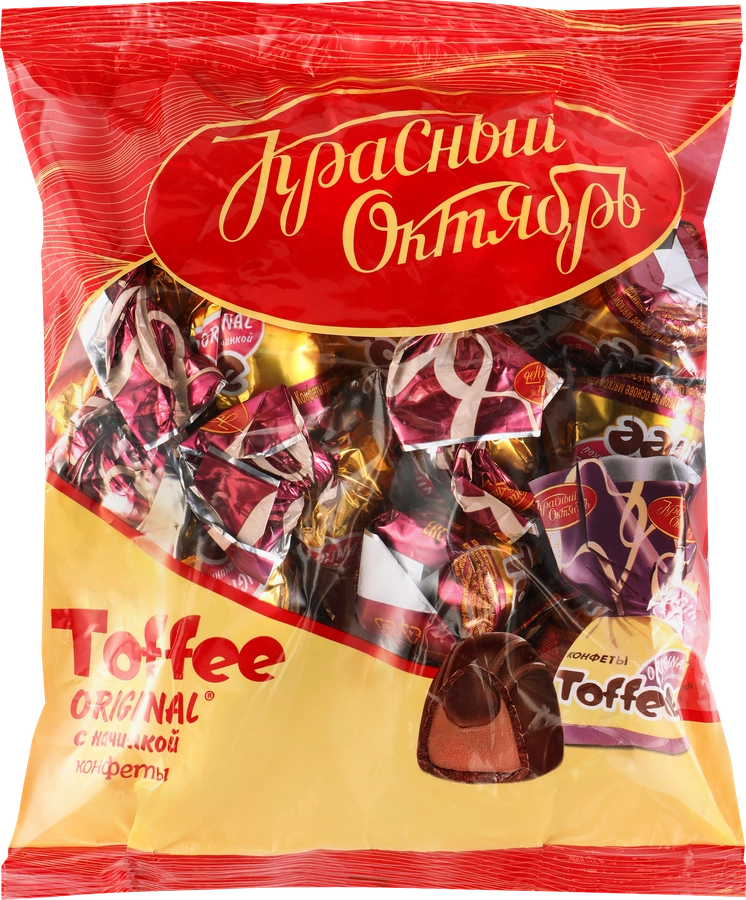 Конфеты КРАСНЫЙ ОКТЯБРЬ Toffee Original с начинкой, 250г