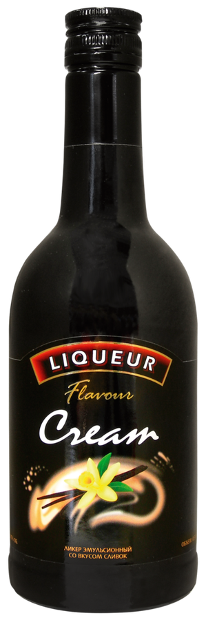 Ликер CREAM FLAVOUR со вкусом сливок эмульсионный, 15%, 0.5л