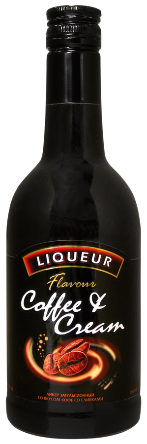 Ликер COFFEE & CREAM FLAVOUR со вкусом кофе со сливками эмульсионный, 15%, 0.5л