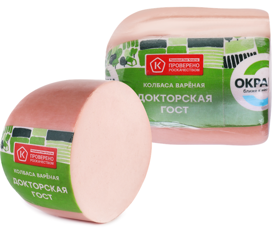 Колбаса вареная ОКРАИНА Докторская, категория А, весовая