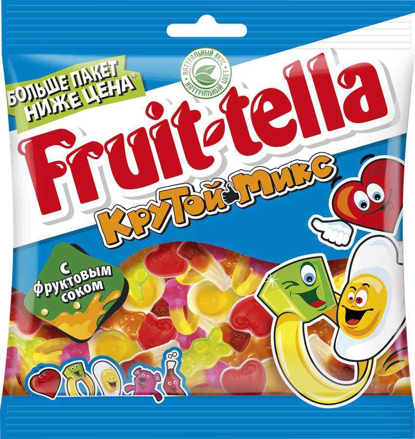 Мармелад жевательный FRUIT-TELLA Крутой микс, 150г