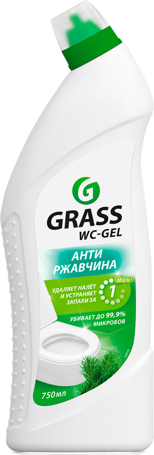 Средство моющее для туалета и ванных комнат GRASS WC-Gel, 750мл