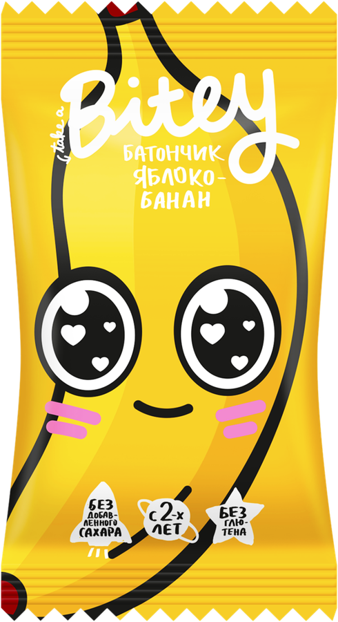 Батончик фруктово-ягодный детский TAKE A BITEY Яблоко, банан, 25г