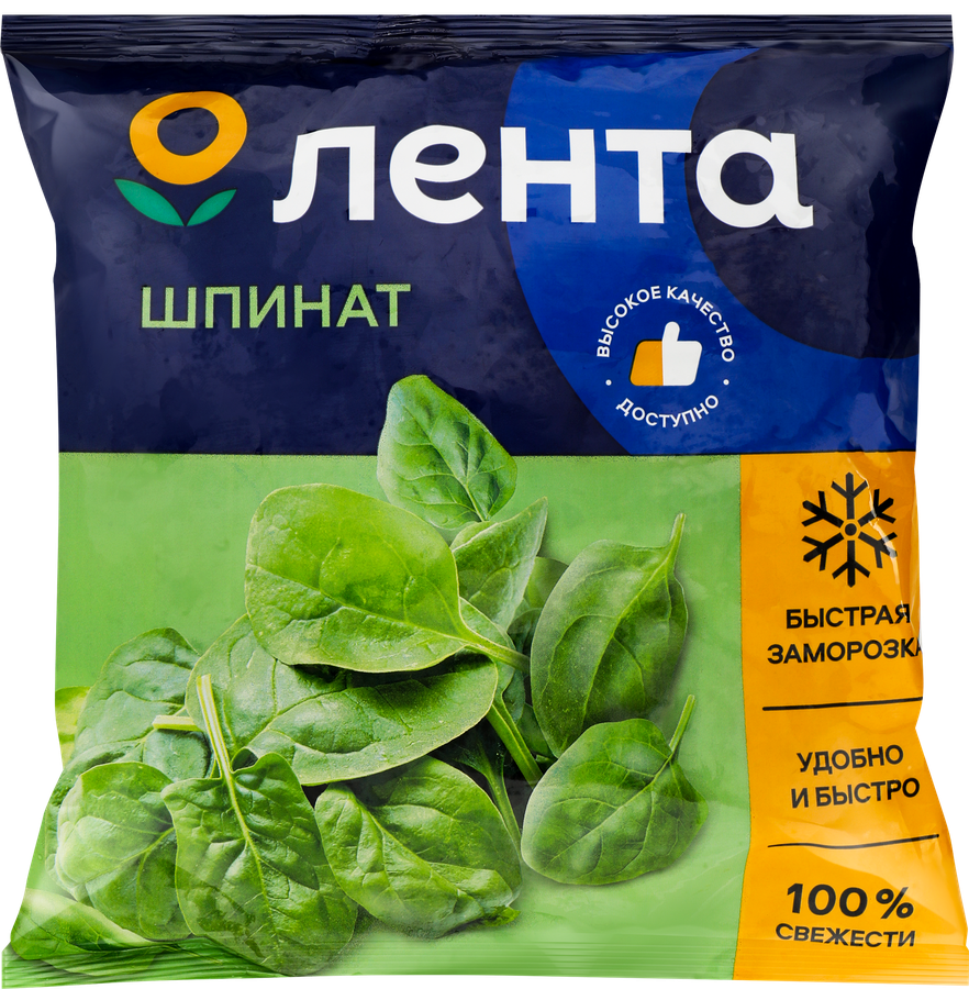 Шпинат замороженный ЛЕНТА, 400г