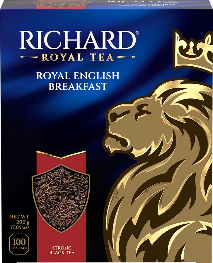 Чай черный RICHARD Royal English Breakfast байховый, 100пак