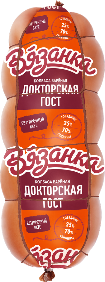 Колбаса вареная ВЯЗАНКА Докторская ГОСТ, весовая
