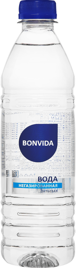 Вода питьевая BONVIDA артезианская 1-й категории негазированная, 0.5л