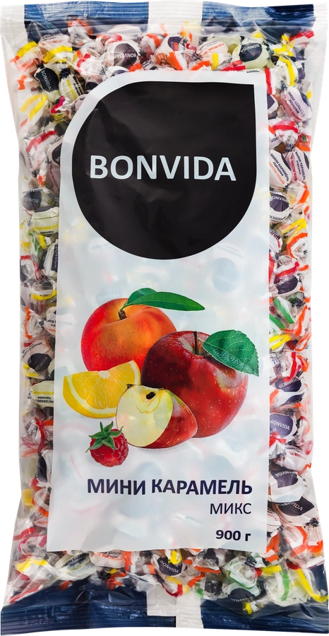 Карамель BONVIDA леденцовая Мини микс, 900г