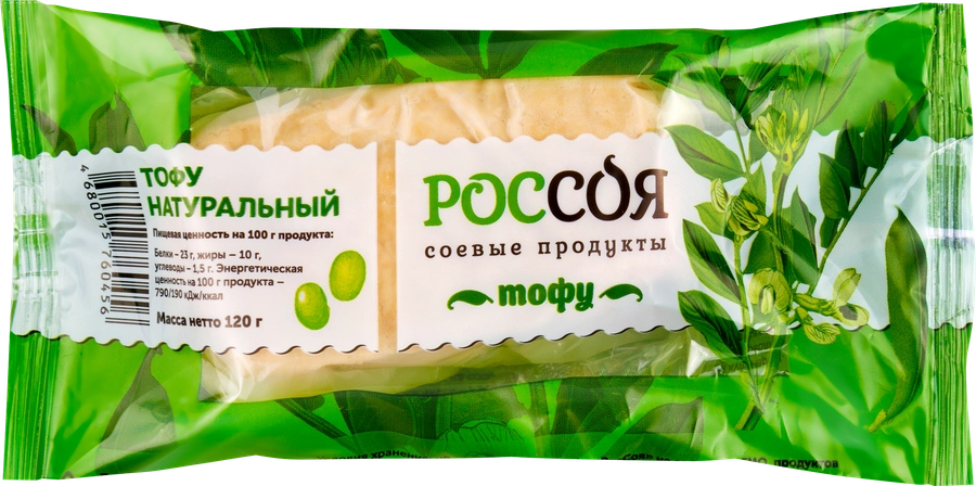 Продукт белковый РОССОЯ Тофу натуральный, 120г