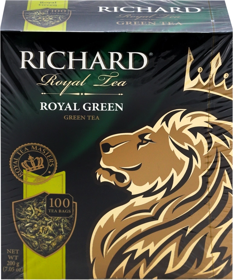 Чай зеленый RICHARD Royal Green Китайский байховый, 100пак