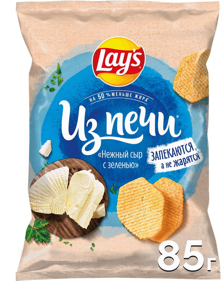 Чипсы картофельные LAY'S Нежный сыр с зеленью, 85г