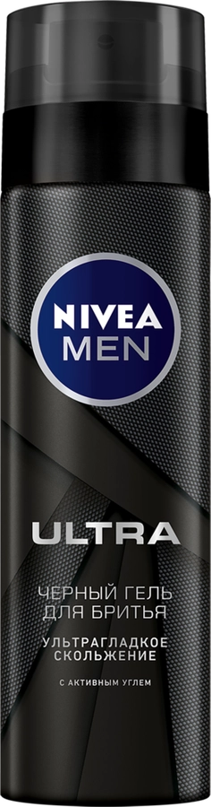 Гель для бритья NIVEA Men Ultra Черный с активным углем, 200мл