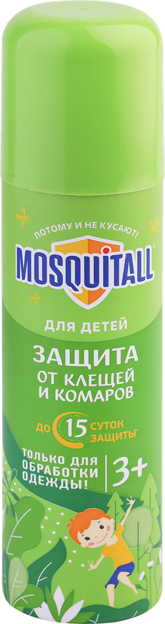 Аэрозоль от клещей детский MOSQUITALL Нежная защита, 150мл