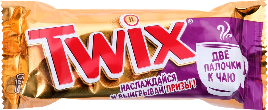 Батончик шоколадный TWIX, 55г