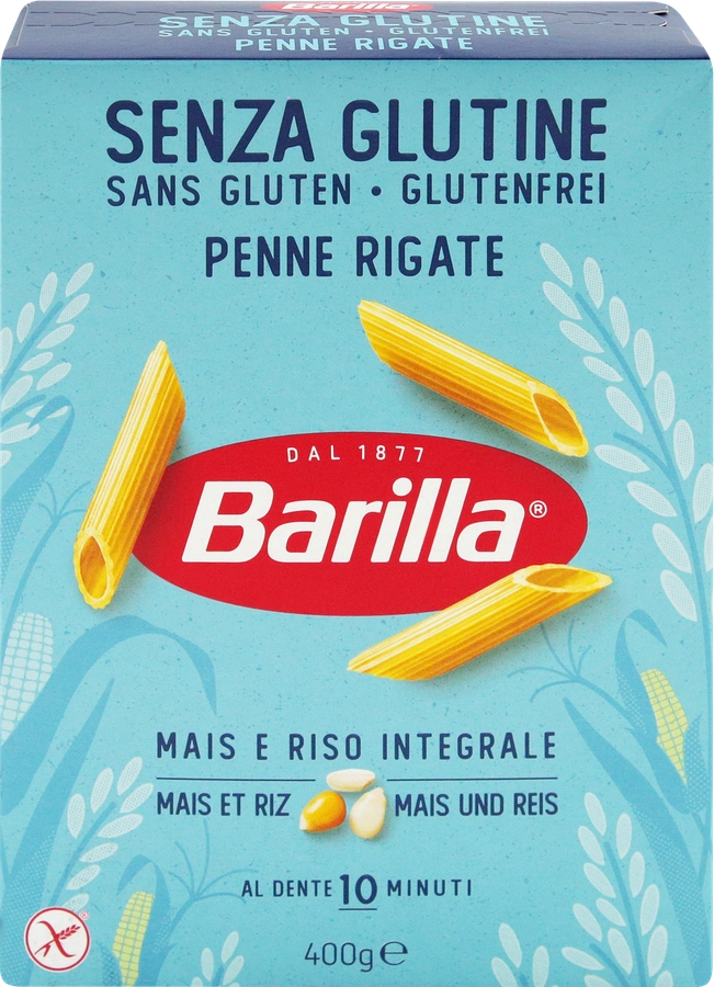 Макароны безглютеновые BARILLA Gluten Free Penne Rigate, 400г