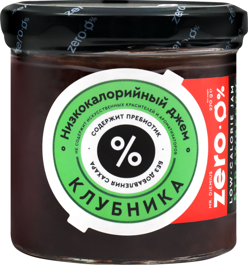 Джем низкокалорийный MR.DJEMIUS ZERO Клубника, 270г