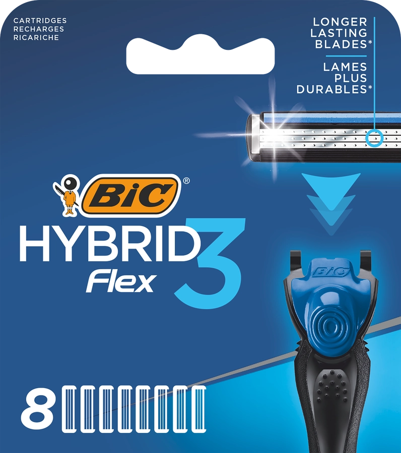 Кассеты для бритья BIC Flex 3 Hybrid, 8шт