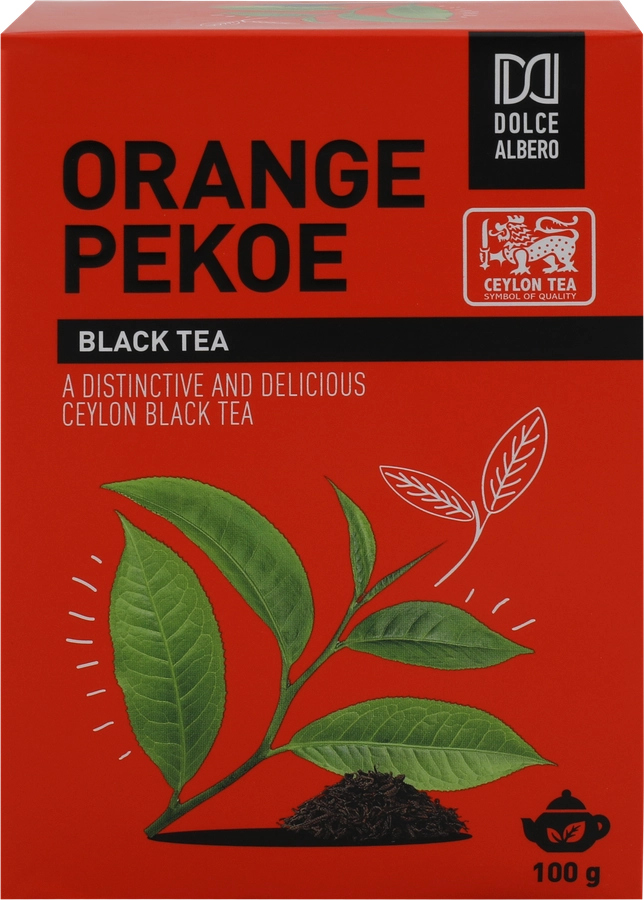 Чай черный DOLCE ALBERO Orange Pekoe, листовой, 100г