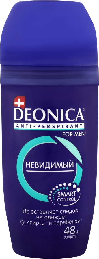 Антиперспирант роликовый мужской DEONICA For men невидимый, 50мл