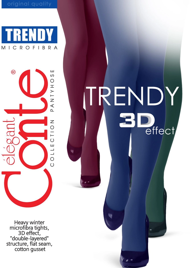 Колготки женские CONTE Trendy 150 den, antacite 5-XL