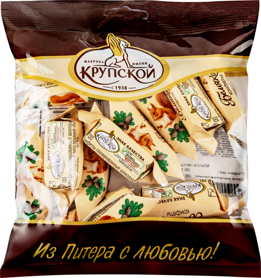 Конфеты Ф.КРУПСКОЙ Белочка, 200г