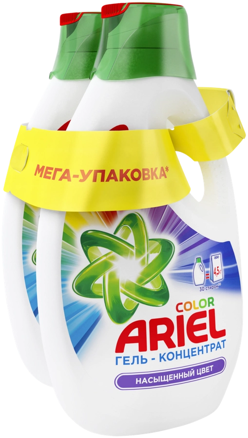 Гель-концентрат для стирки цветного белья ARIEL Color, 2х1.95л