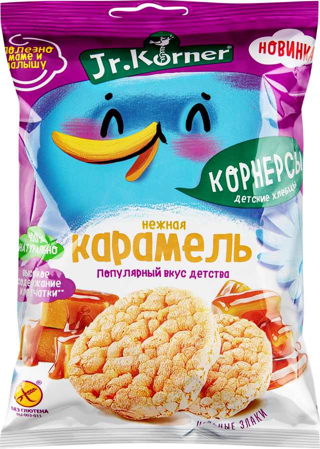 Хлебцы-мини рисовые JR KORNER карамельные, 30г