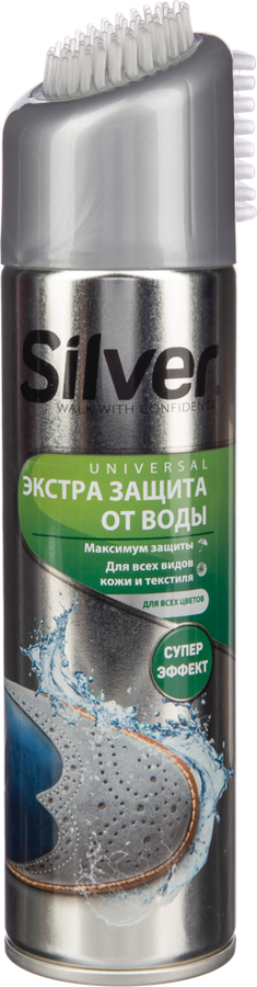 СпрейдлявсехвидовкожиитекстиляSILVERUniversalЭкстра3ащитаотводы,250мл
