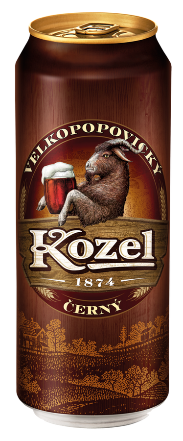 Напиток пивной темный VELKOPOPOVICKY KOZEL пастеризованный, 3,7%, ж/б, 0.45л, превью