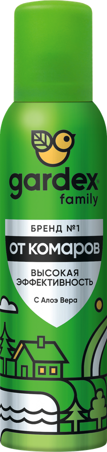 Аэрозоль-репеллент от комаров GARDEX Family, 150мл