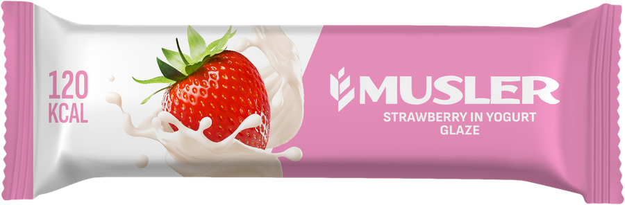 Батончик мюсли MUSLER Клубника и йогурт, 30г