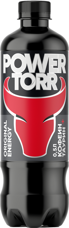 Напиток POWER TORR Black Классический, тонизирующий, газированный, 0.5л