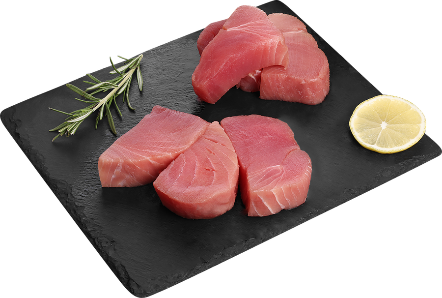 Тунец ЛЕНТА FRESH стейк (из замороженного сырья), весовой