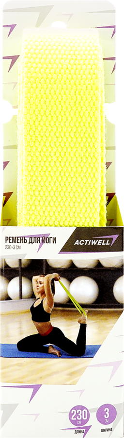 Ремень для йоги ACTIWELL 230х3см, Арт. GB-S1503/IR97417, превью