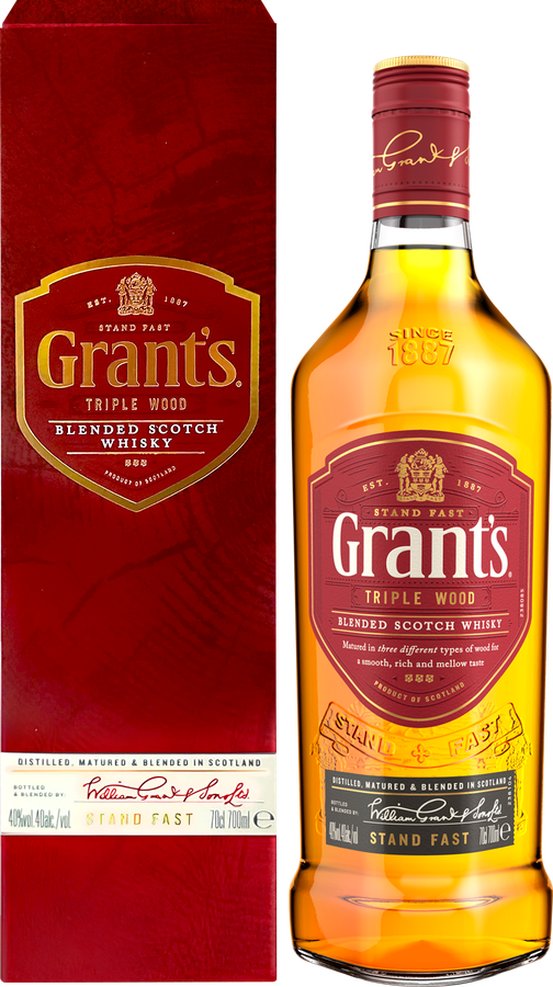 Виски GRANT'S Triple Wood, шотландский купажированный 40%, 0.7л
