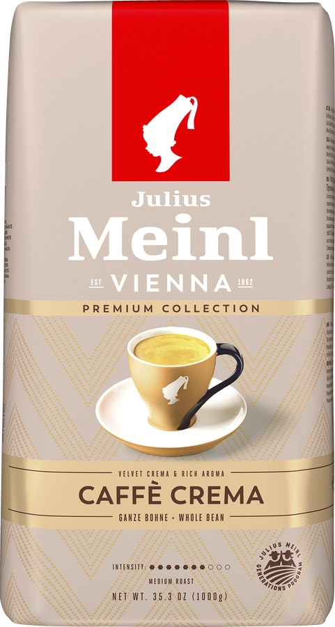 Кофе зерновой JULIUS MEINL Caffe Crema Premium натуральный, средняя 
обжарка 1кг