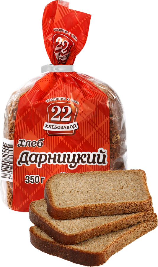 Хлеб ХЛЕБОЗАВОД №22 Дарницкий, в нарезке, половинка, 350г
