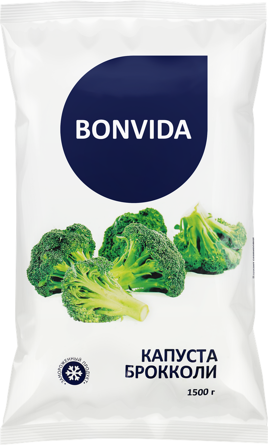 Капуста брокколи замороженная BONVIDA, 1,5кг