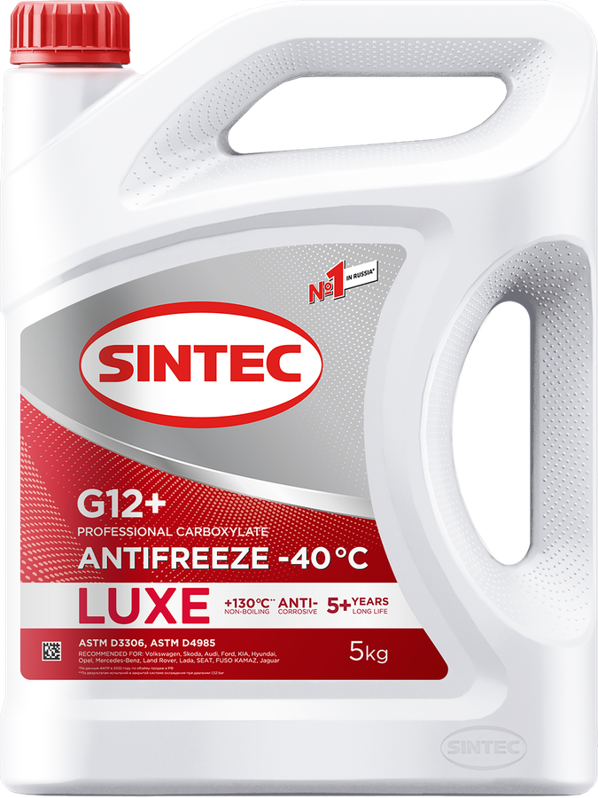 Антифриз SINTEC Antifreeze lux G12+, 5кг