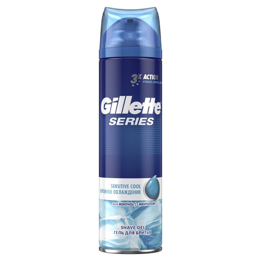 Гель для бритья GILLETTE Series Sensitive Cool, для чувствительной кожи, 200мл