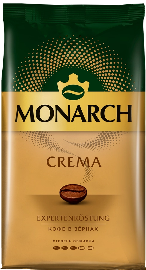 Кофе зерновой MONARCH Crema натуральный средняя обжарка,  1кг