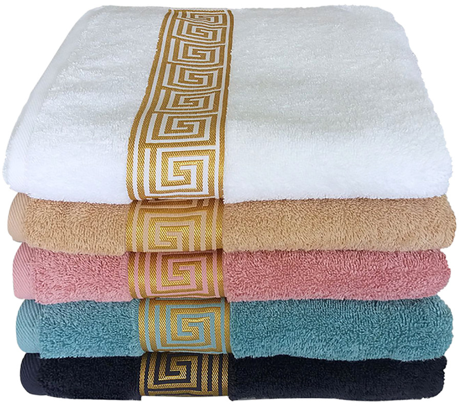 Полотенце CLEANELLY Меандро 30x50см, белое, золотой бордюр, хлопок, Арт. 
ПЦ-1701-3835/4523/5273 цв.101
