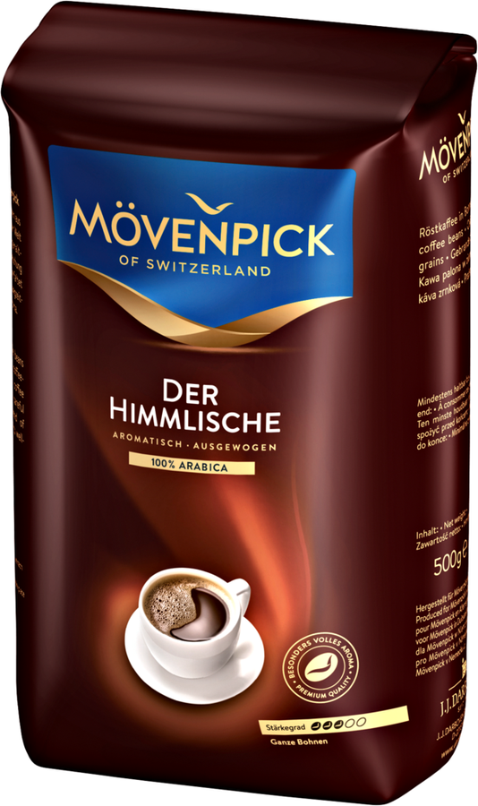Кофе зерновой MOVENPICK of Switzerland der Himmlische натуральный, свежая обжарка, 500г